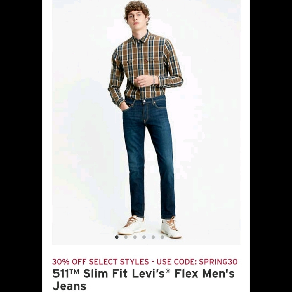 New Levi's 511 slim fit denim blue jeans